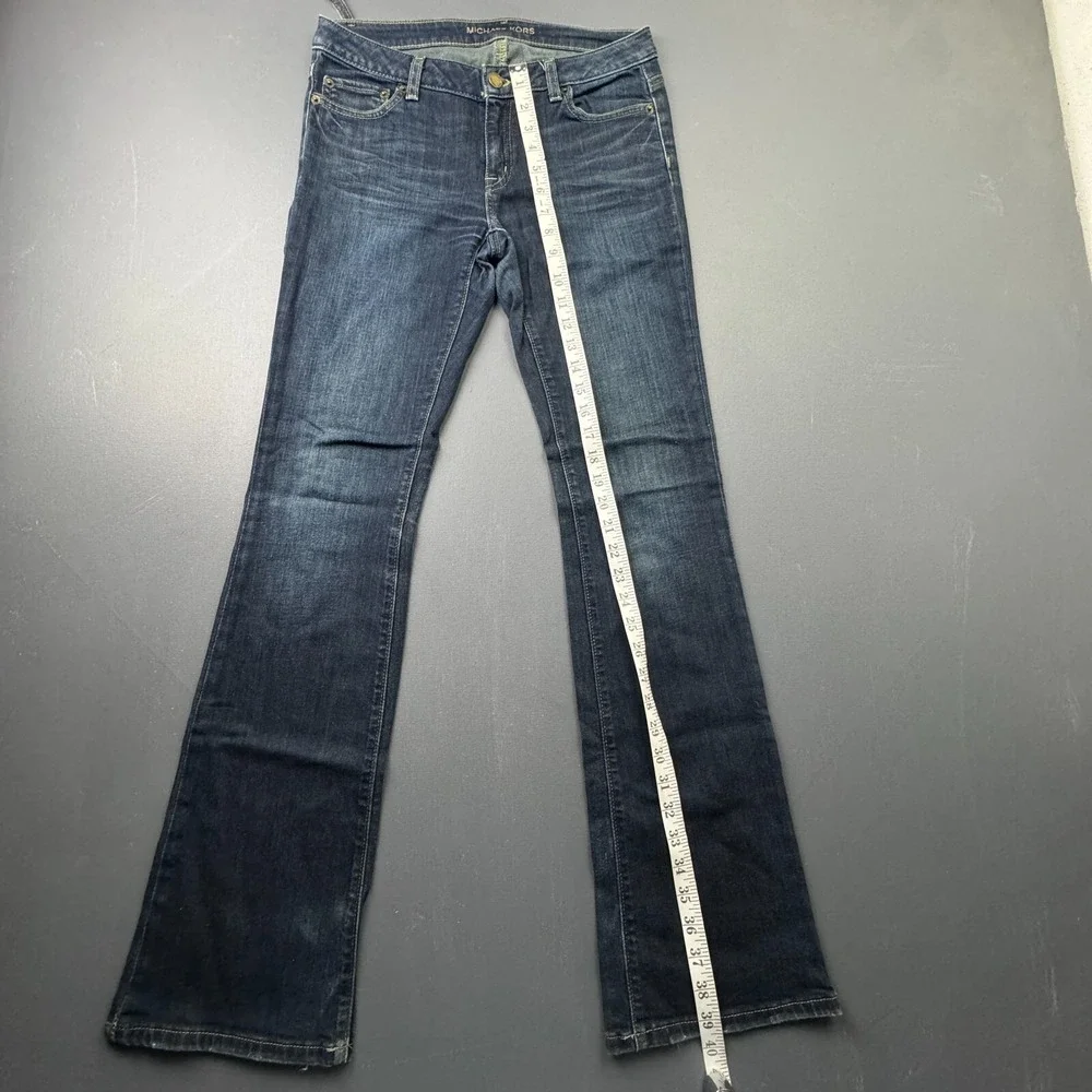 Michael Kors Jeans Women's 4 Bootcut Blue Faded Denim Dark Wash Classic - Picture 9 of 16